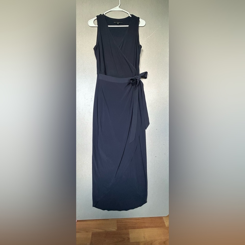 White House Black Market Maxi Wrap Skirt in Blue